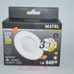 Aro led fijo empotrar redondo blanco 7W CCT