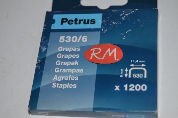 Grapas Petrus 530/6 para clavadora