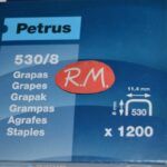 Grapas Petrus 530/8 para clavadora