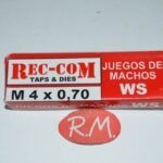 Juego de 3 machos M-4 x 0.70