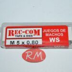 Juego de 3 machos M-5 x 0.80