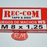 Juego de 3 machos M-8 x 1.25