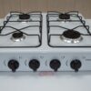 Cocina sobremesa 4 fuegos con tapa